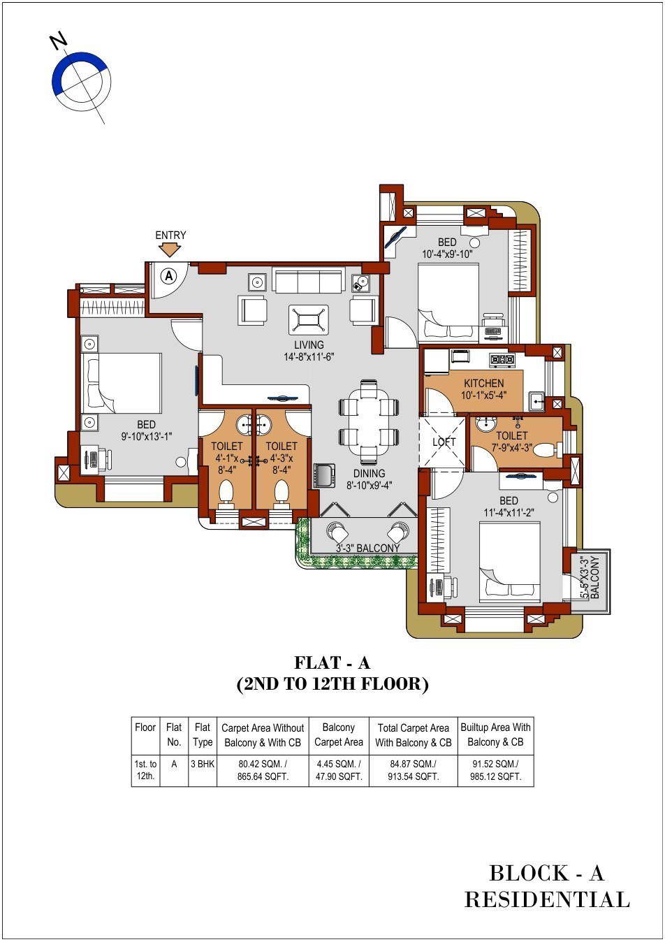 Flat A plan
