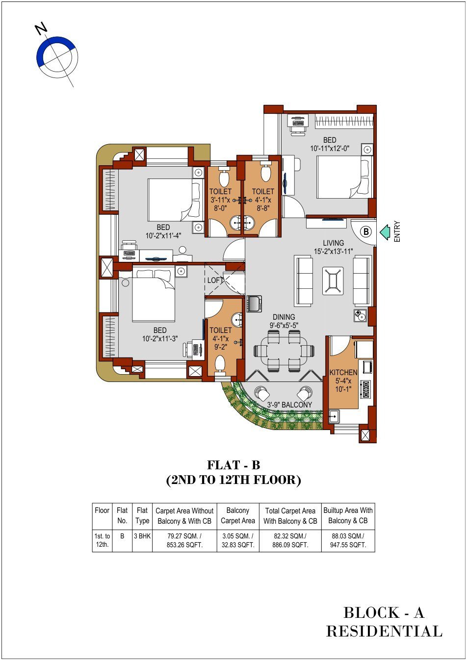 Flat B plan
