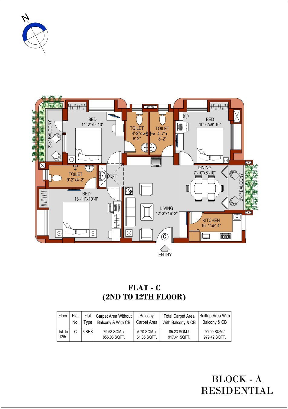 Flat C plan