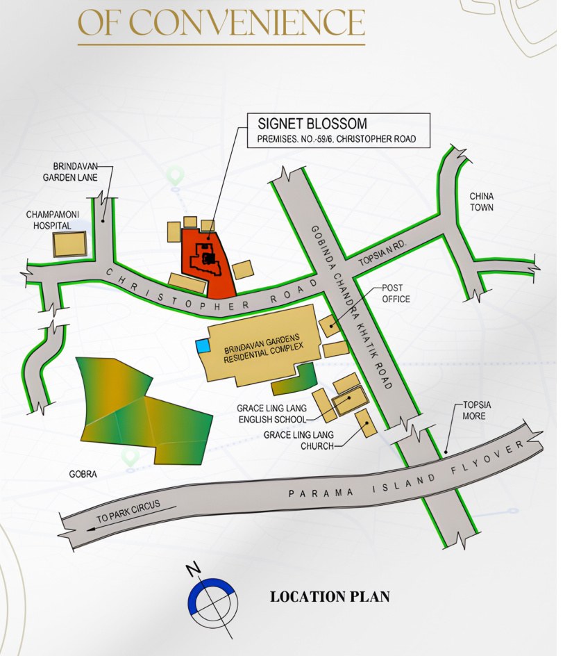 Location map for Signet Blossom